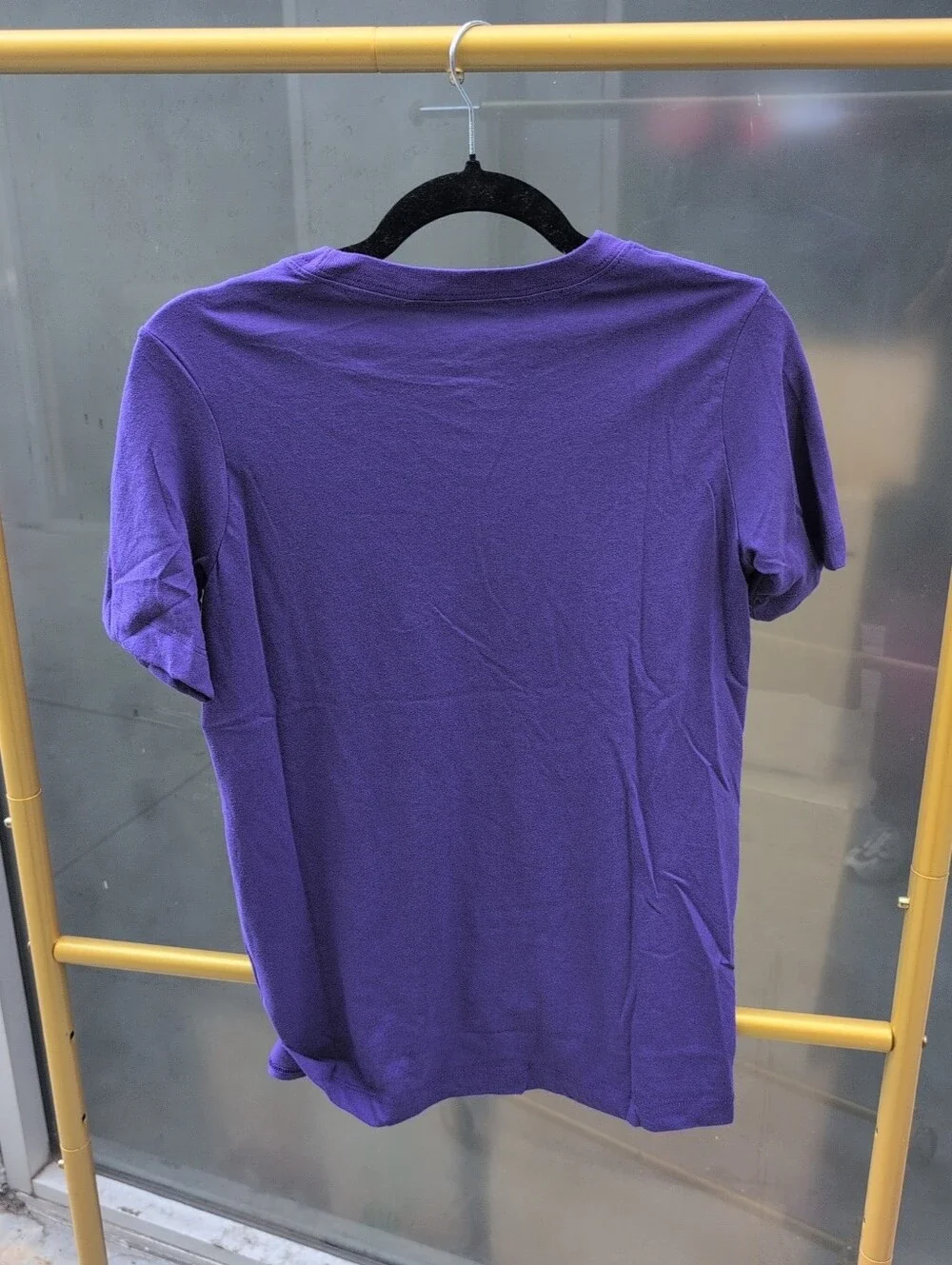 Boys Kids Nike Purple 'NIKE' Swoosh CHEER Short Sleeve T-shirt Size L NWT